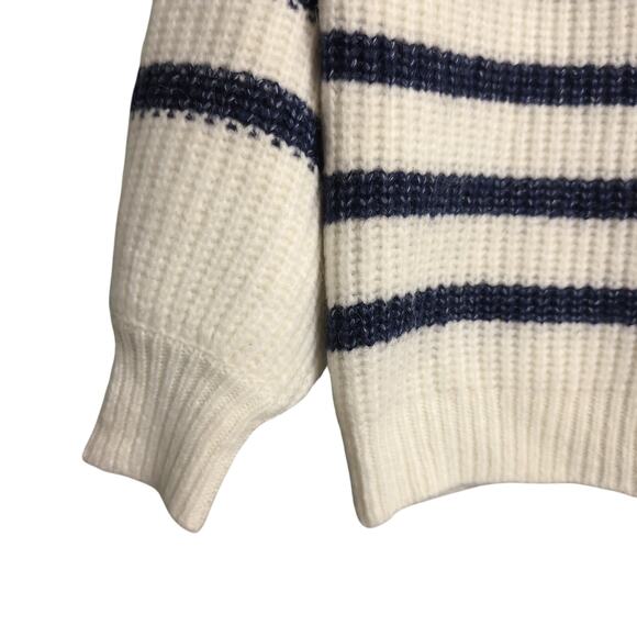 Marea Blue and White Striped V-Neck Cardigan Size S - Picture 2 of 9